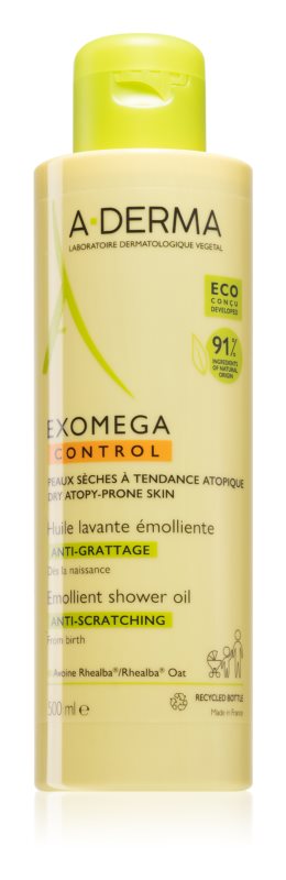 A-Derma Exomega Control Zvláčňující sprchový olej 500 ml