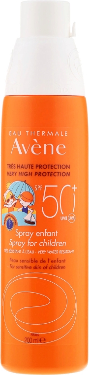 AVENE Sun opalovací sprej 50+ pro děti - Spray haute protection 200 ml