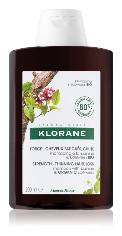 Klorane Bio Chinin a Protěž Alpská posilující šampon proti vypadávání vlasů 200 ml
