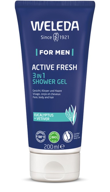 Weleda 3 v 1 Shower Gel For Men Active Fresh 200 ml