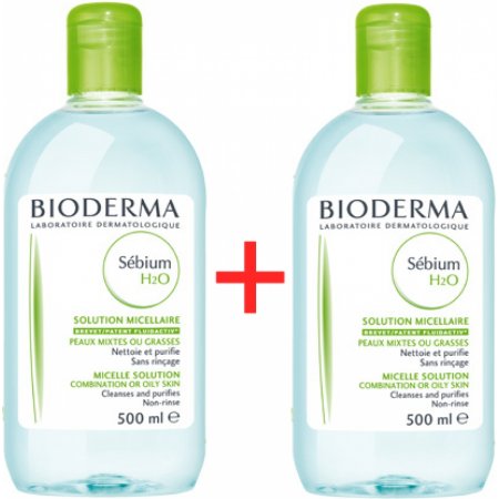 BIODERMA Sebium H2O 500 ml 1+1 ZDARMA