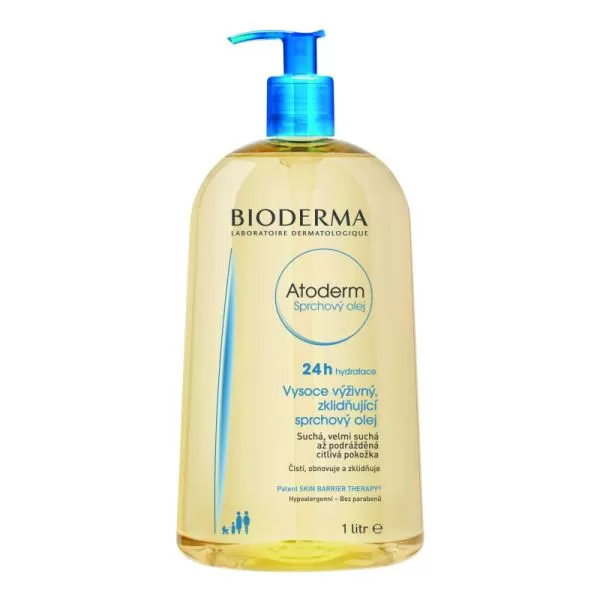 Bioderma Atoderm Sprchový Olej vysoce výživný zklidňující sprchový olej pro suchou a podrážděnou pokožku 1000 ml