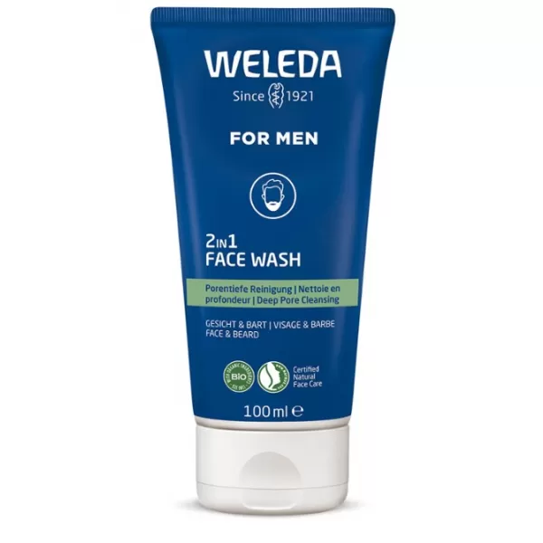 Weleda For Men 2v1 Čistící gel na obličej a vousy 100 ml