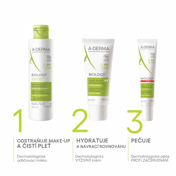 A-Derma BIOLOGY Dermatologická péče PROTI ZAČERVENÁNÍ 40 ml