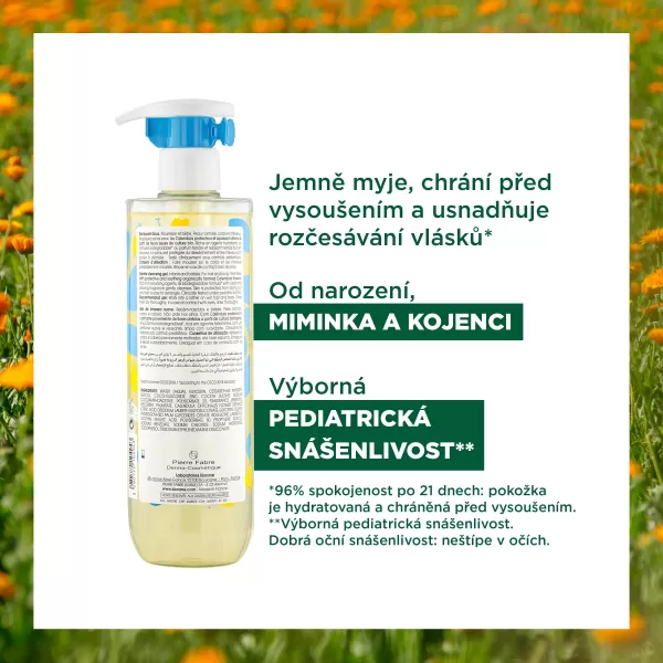 KLORANE BEBE GEL LAVANT DOUX 500ml - jemný mycí gel