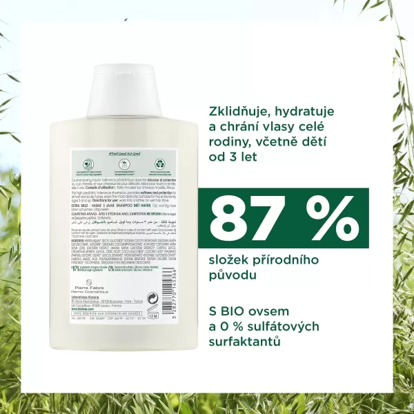 KLORANE Šampon s ovesným mlékem 200 ml