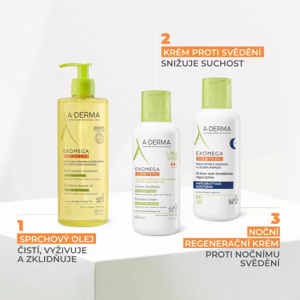 A-Derma Exomega Huile sprchový čistící olej náplň 500 ml