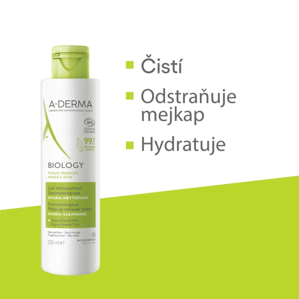 A-Derma BIOLOGY Dermatologická micelární voda HYDRATAČNÍ-ČISTICÍ 400 ml