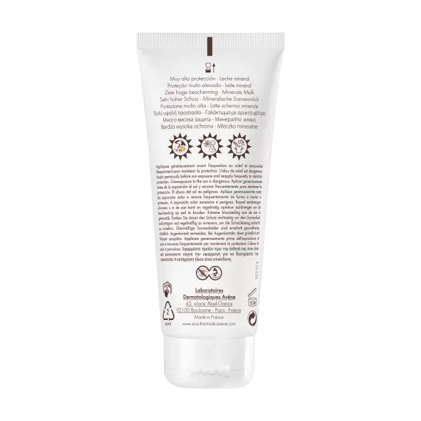 Avène Sun Minéral ochranné mléko bez chemických filtrů a parfemace SPF 50+ 100 ml