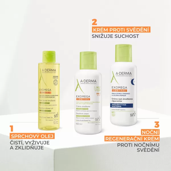 A-DERMA Exomega CONTROL Zvláč.sprchový olej 200ml
