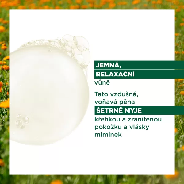 Klorane BEBE Jemný mycí gel s měsíčkem na vlasy a tělo 200 ml