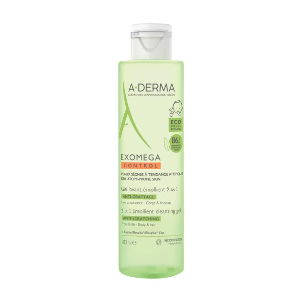 A-DERMA EXOMEGA CONTROL Zvláčňující mycí gel 2v1 200 ml