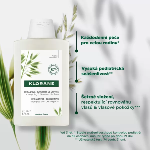 KLORANE Šampon s ovesným mlékem 200 ml