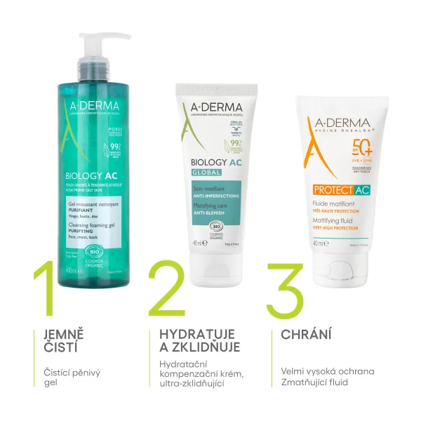 A-DERMA BIOLOGY AC Čisticí pěnivý gel 200ml