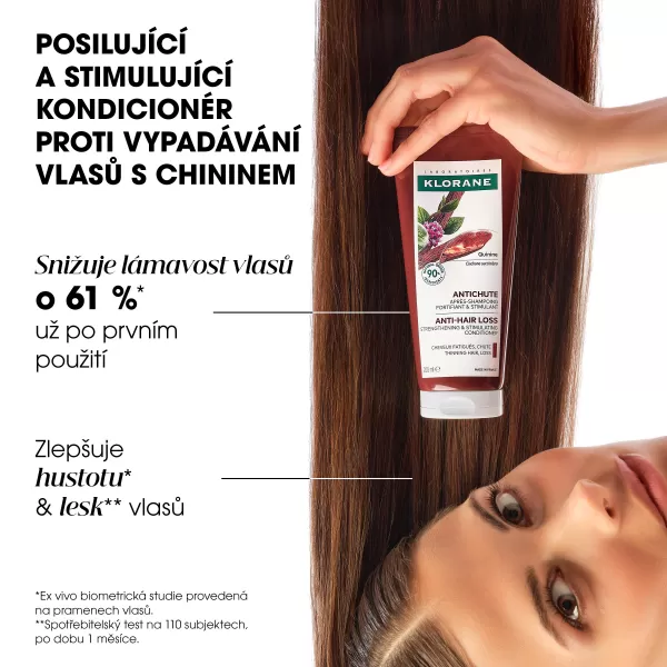 KLORANE Posilující kondicionér s chininem 200ml