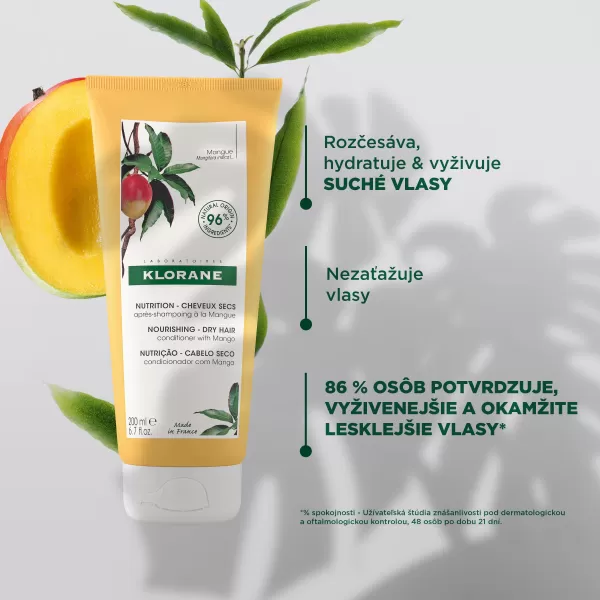 KLORANE Balzám na vlasy s mangovým máslem 200 ml
