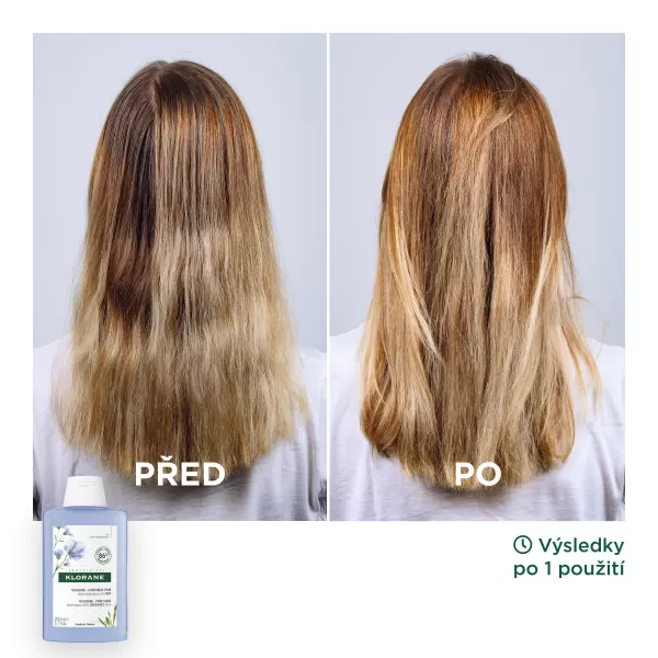 KLORANE Šampon s BIO lnem pro jemné vlasy bez objemu 400 ml