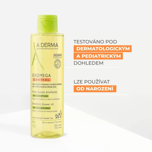 A-DERMA Exomega CONTROL Zvláč.sprchový olej 200ml