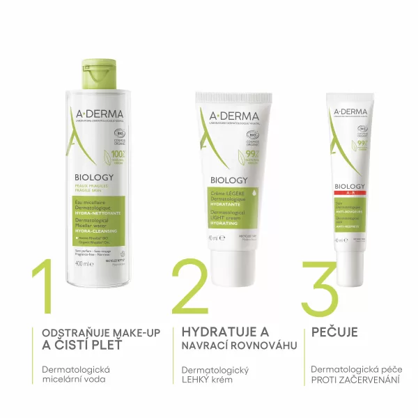 A-Derma BIOLOGY lehký hydratační krém 40 ml