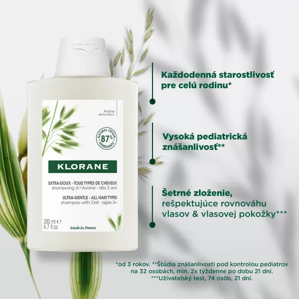 KLORANE Šampon s ovesným mlékem 200 ml