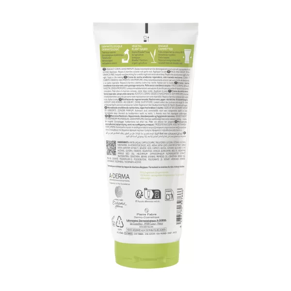 A-Derma Exomega Control Regenerační emolienční noční krém 200 ml