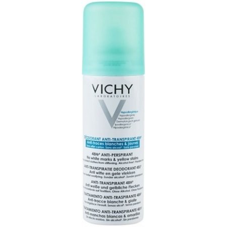 Vichy 48hodinový deodorant antiperspirant ve spreji proti bílým a žlutým skvrnám 125 ml