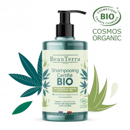 BeauTerra BIO šampon s výtažky z konopí a aloe vera 750 ml