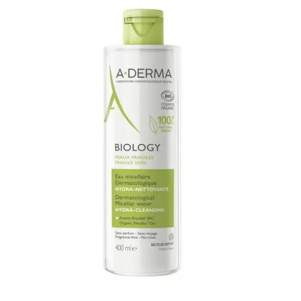 A-Derma BIOLOGY Dermatologická micelární voda HYDRATAČNÍ-ČISTICÍ 400 ml