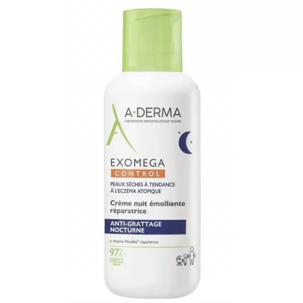 A-DERMA Exomega CONTROL Emolienční noční krém 2 x 400ml
