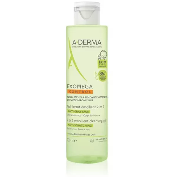 A-DERMA EXOMEGA CONTROL Zvláčňující mycí gel 2v1 200 ml