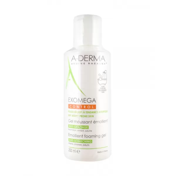 A-DERMA Exomega Control Zvláčňující pěnivý gel - Gel moussant doucer 200 ml
