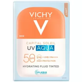 VICHY CAPITAL SOLEIL UV AQUA fluid SPF50 50ml - TÓNOVANÝ LIGHT