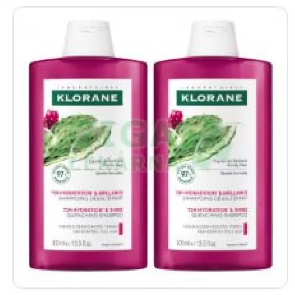 KLORANE Hydratační šampon s opuncií 2x 400ml