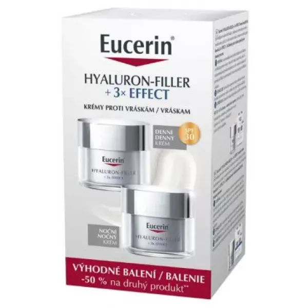 Eucerin Hyaluron-Filler +3x Effect denní krém + noční krém 2x50 ml