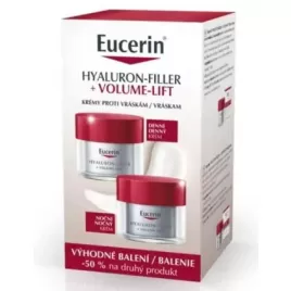 Eucerin Hyaluron-Filler + Volume Lift denní krém + noční krém 2x50 ml