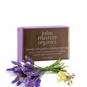 John Masters organics Hydratační mýdlo - levandule, geránie a ylang ylang 128 g