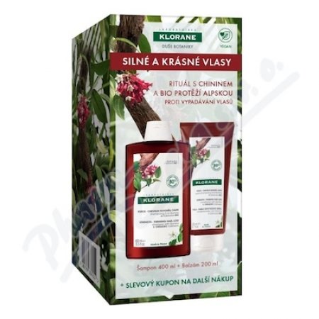 KLORANE XMASS CHININ ŠAMPON 400ML+BALZÁM 200ML