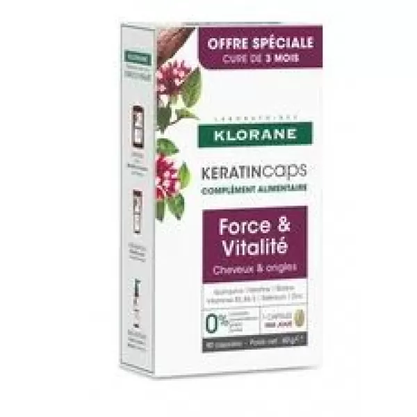 KLORANE Keratincaps Síla a vitalita cps.90