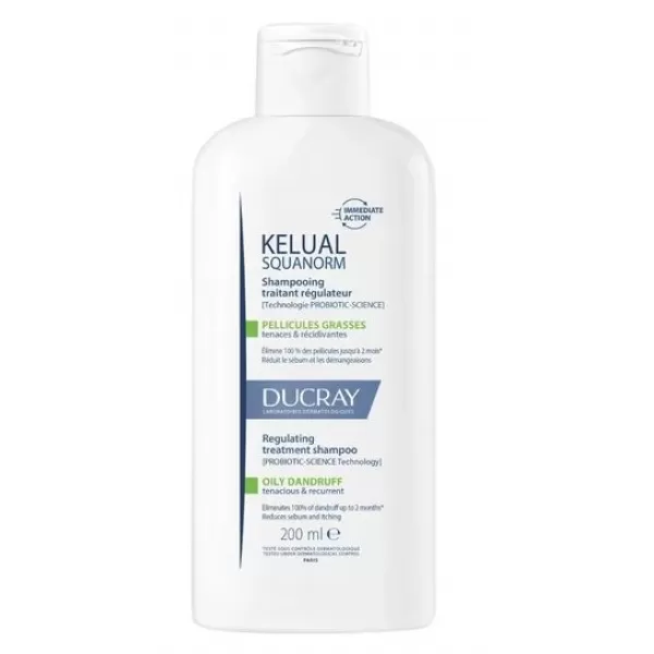 Ducray Kelual Squanorm Šampon na mastné lupy 200 ml