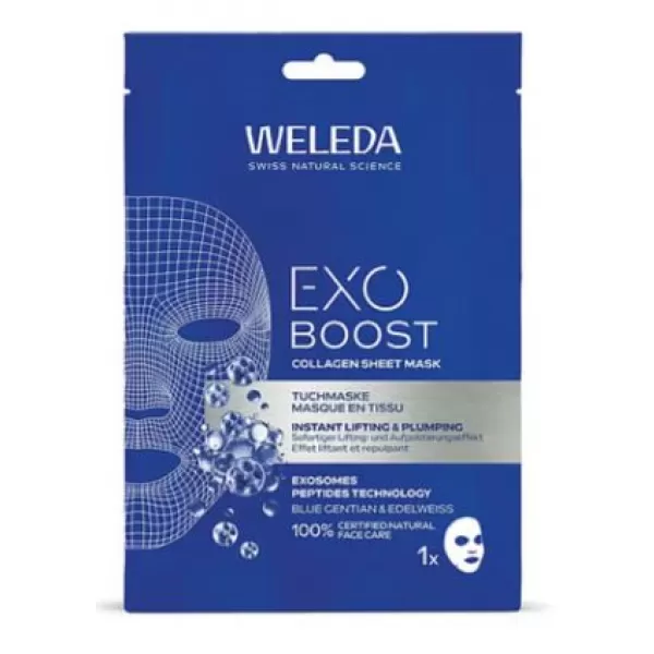 Weleda Exo Boost Kolagenová maska Modrý hořec a protěž alpská 20 ml
