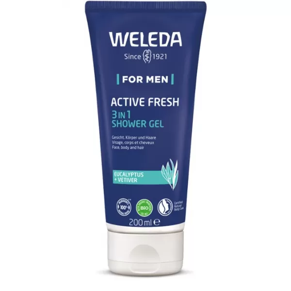 Weleda 3 v 1 Shower Gel For Men Active Fresh 200 ml