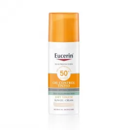 Eucerin Ochranný krémový gel na opalování na obličej Dry Touch Oil Control SPF 50+ světlý