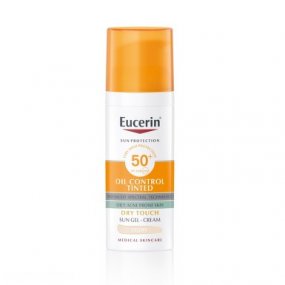 Eucerin Ochranný krémový gel na opalování na obličej Dry Touch Oil Control SPF 50+ světlý