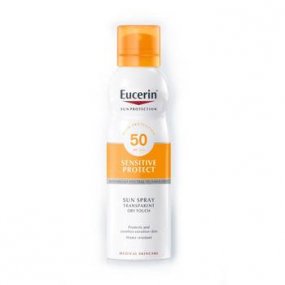 Eucerin Sensitive Protect Dry Touch SPF50 transparentní sprej 200 ml