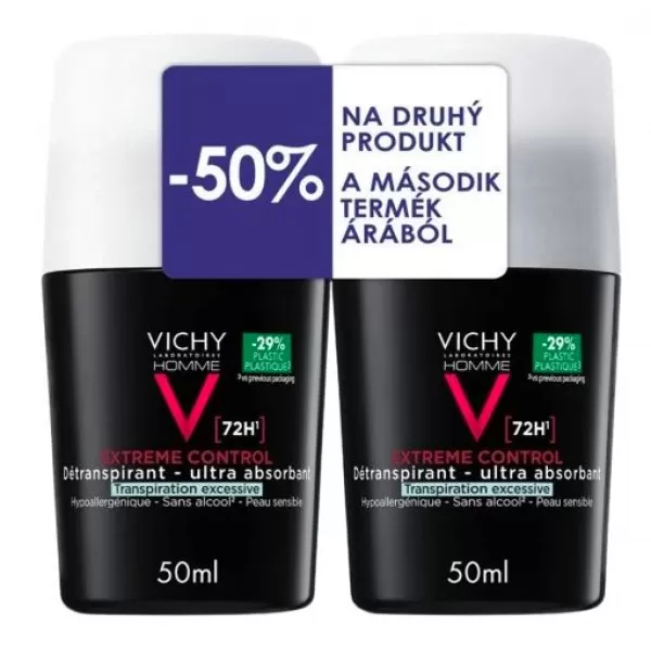 VICHY HOMME Extreme Control detranspirant 2x50ml